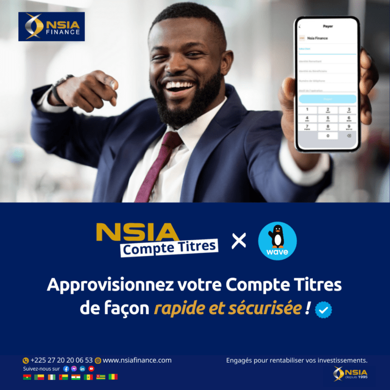 Approvisionnez votre NSIA Compte Titres via Wave.